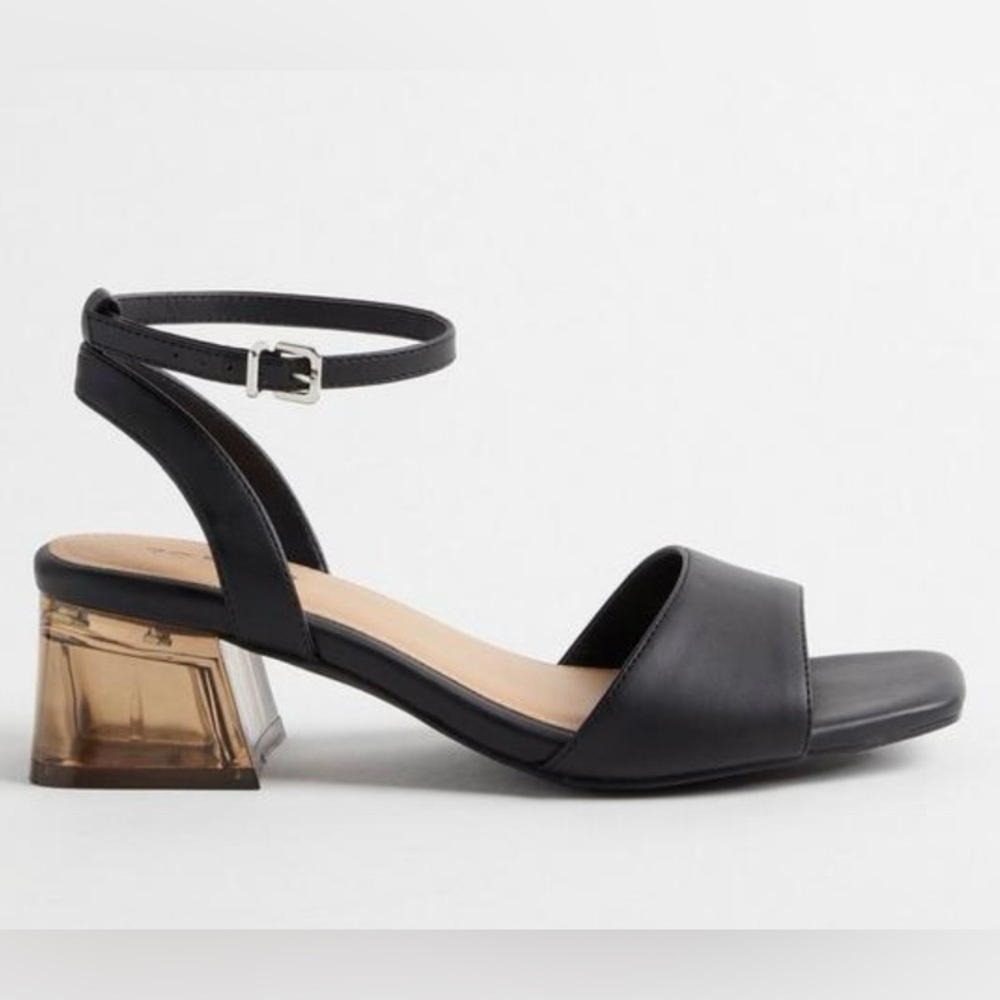 Lucite Block Heel Sandal Torrid Plus Size Kitten … - image 2